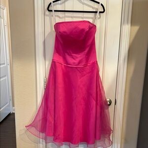 Alfred Angelo Strapless Pink Dress Size 8 Prom Formal Cocktail